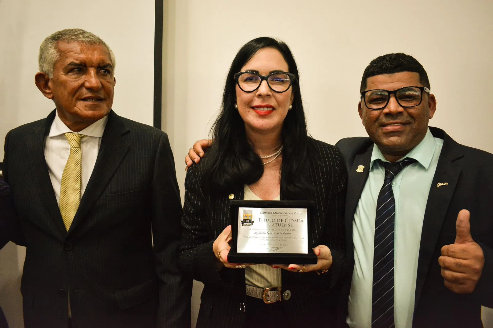 Deputada Ludmilla Fiscina é homenageada com o título de Cidadã Catuense