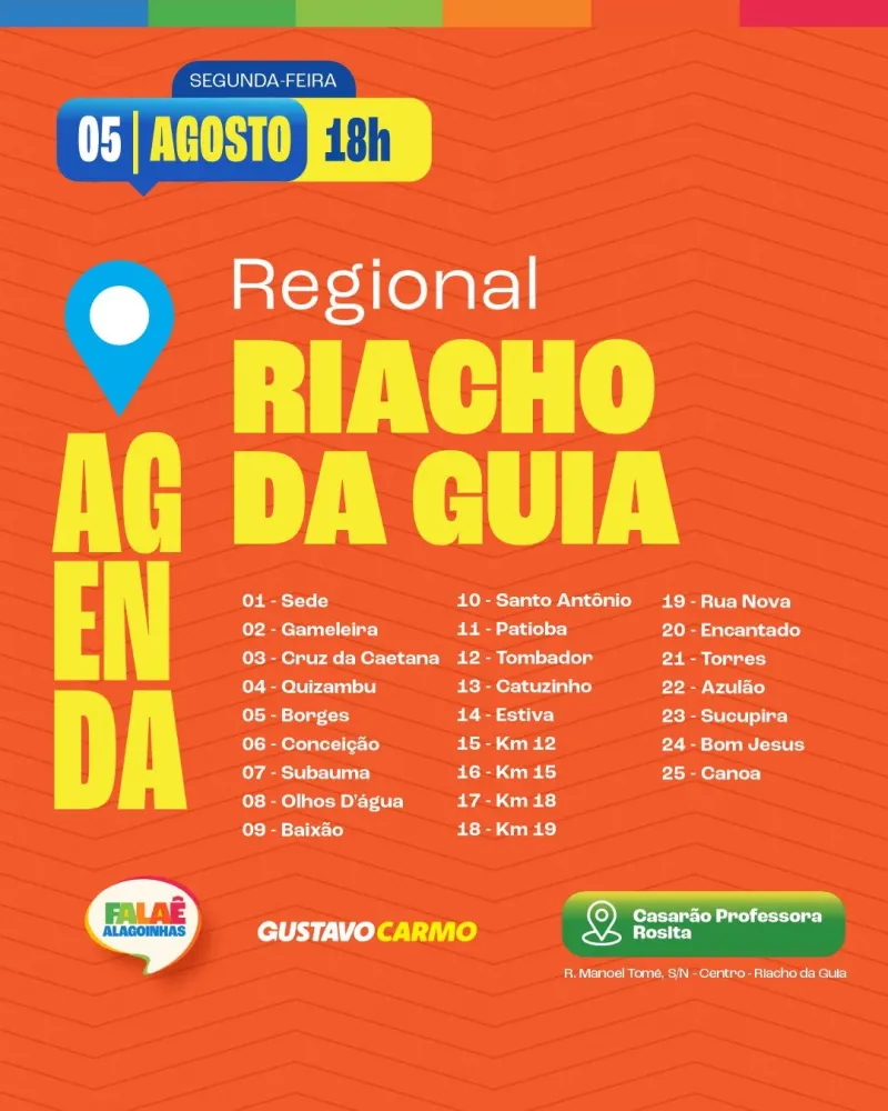 Pré-candidato Gustavo Carmo anuncia próximo encontro do “Falaê Alagoinhas” no Riacho da Guia