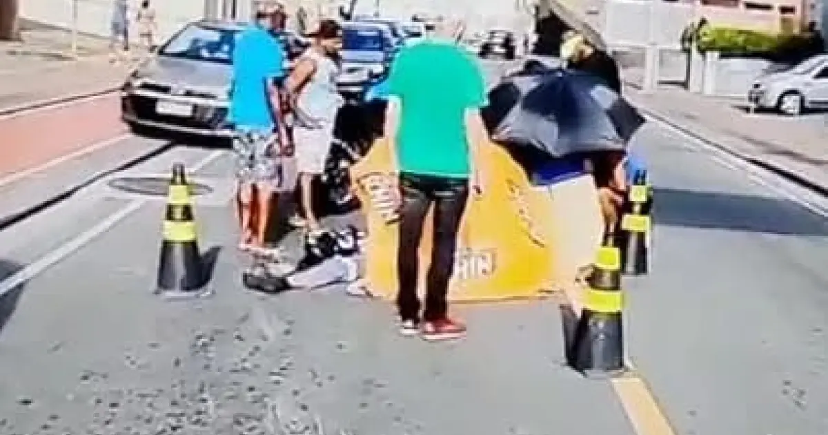 Acidente deixa motociclista ferido veja !