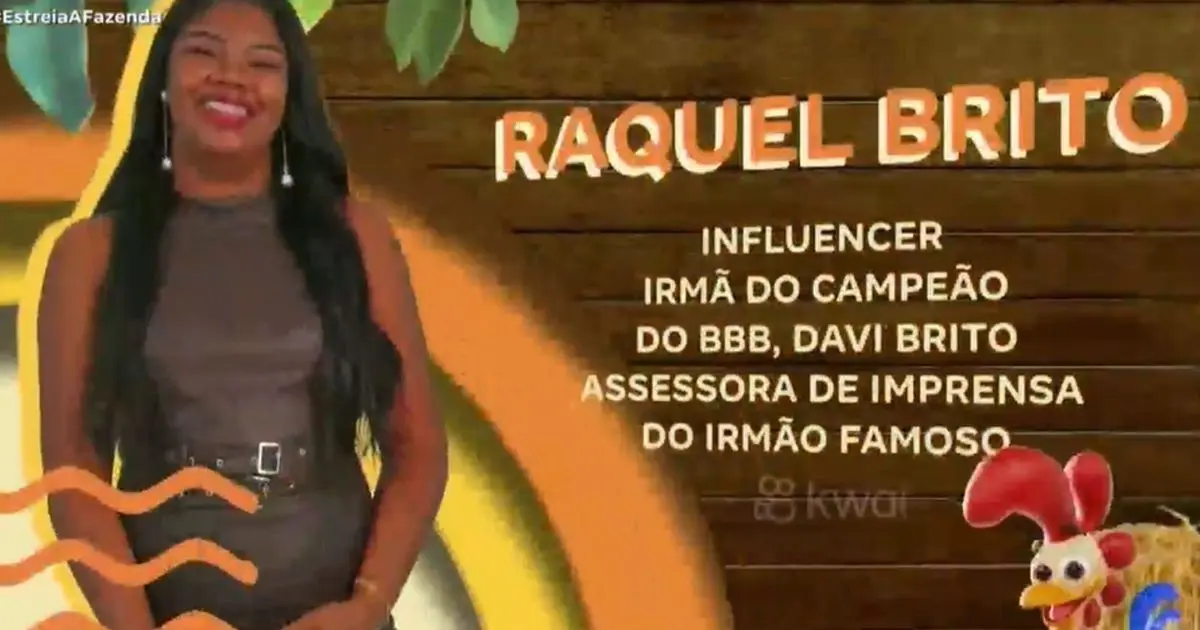 Irmã de Davi Brito, Raquel Brito entra para A Fazenda 16, ganha apoio de ex-BBB e promete: “Botar o pau pra torar”