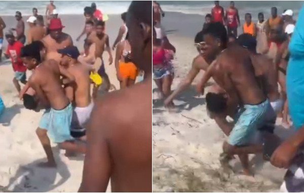 Homem é baleado em praia na Bahia e banhistas entram em pânico veja o video