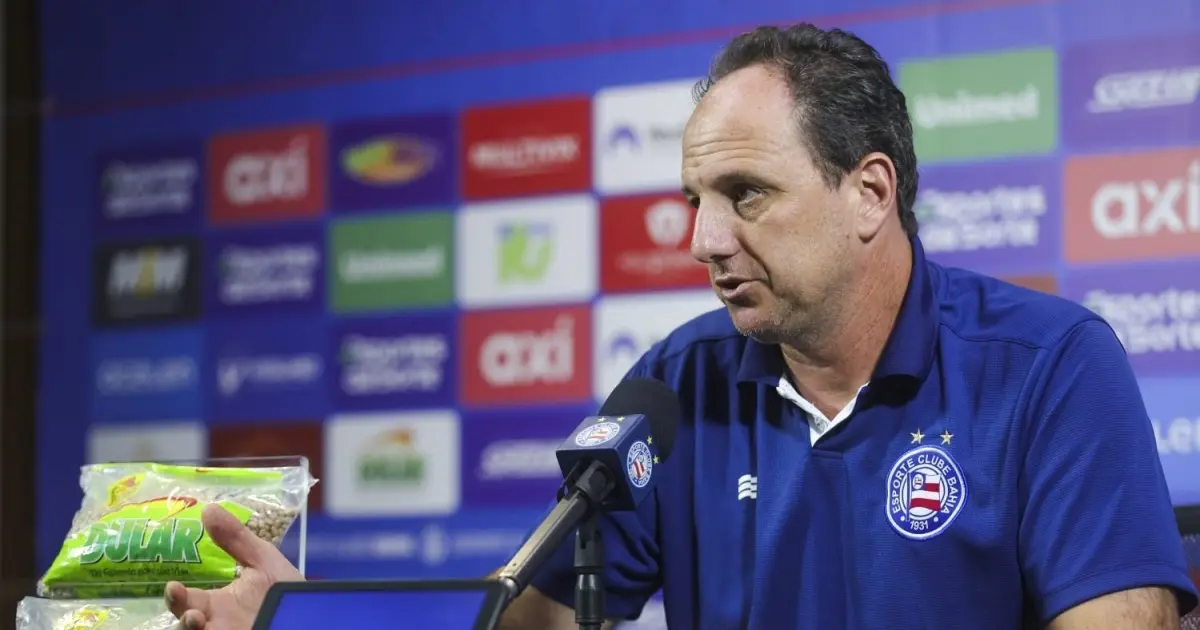 Rogério Ceni avalia momento do Bahia após sete jogos sem triunfo: “Não é confortável para nós”