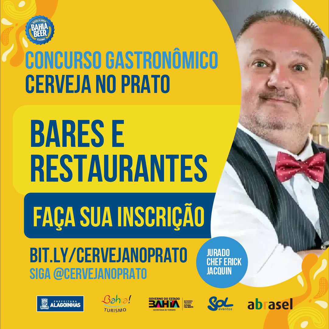 Três motivos para participar do concurso ‘Cerveja no Prato’ Inscrições foram prorrogadas e os interessados ainda podem participar.