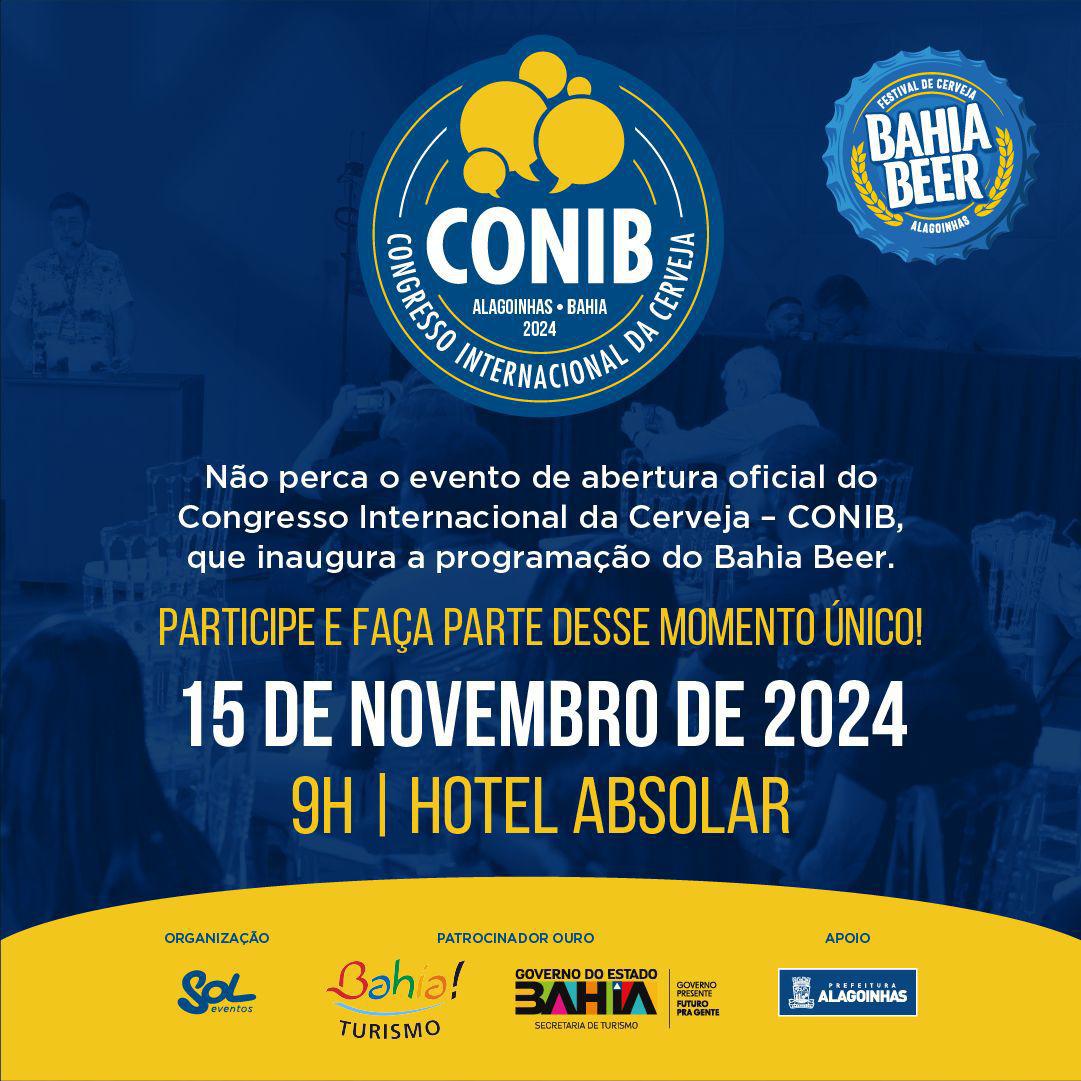 Cerimônia oficial do Congresso Internacional da Cerveja é nesta sexta-feira As primeiras pessoas que chegarem, irão concorrer a brindes do evento.