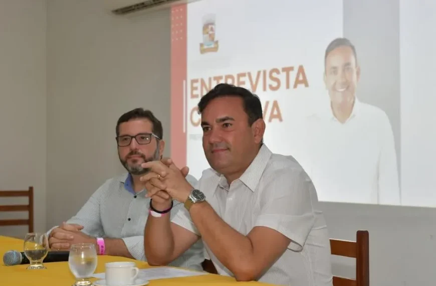 Gustavo Carmo realiza primeira coletiva de imprensa como prefeito de Alagoinhas e apresenta planos para o município