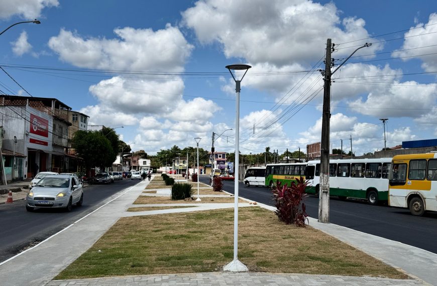 SMT libera estacionamento de veículos no canteiro central da Av. Lourival Batista