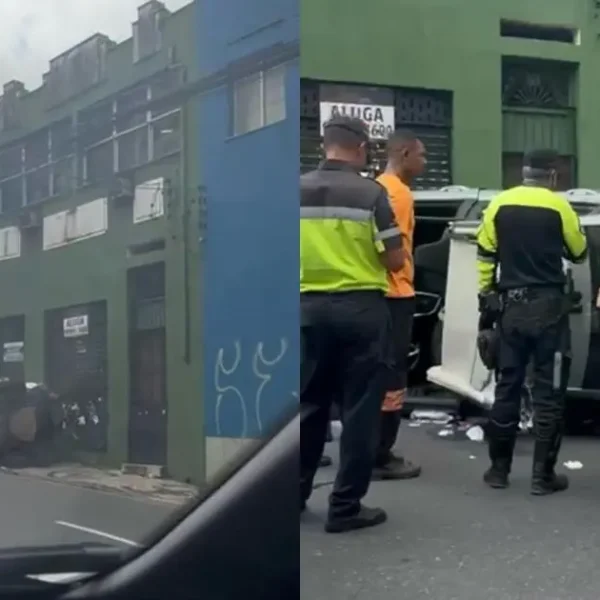 Idosa fica presa às ferragens após acidente no centro de Salvador