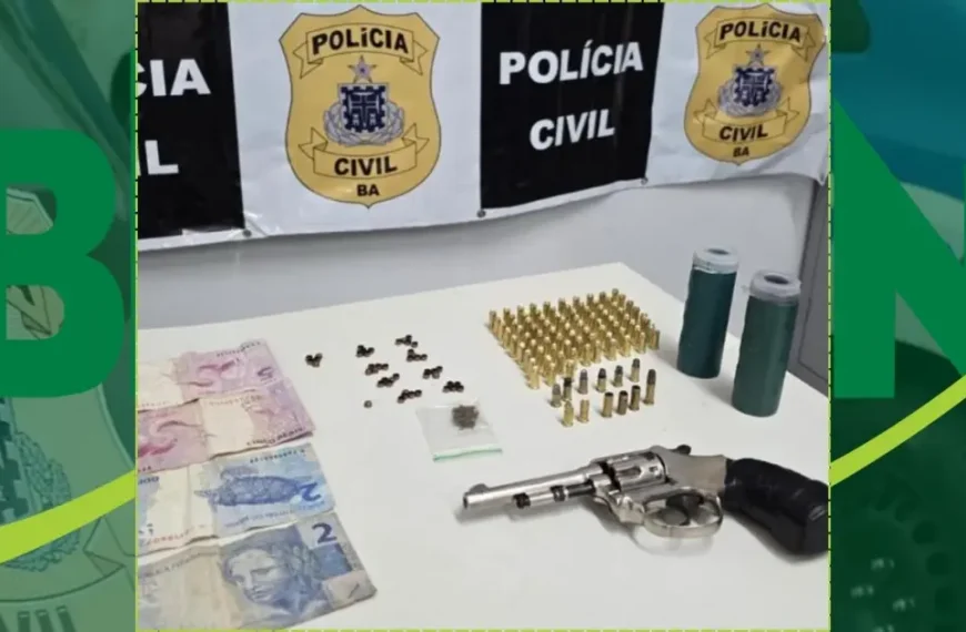 Homem é preso após entregar arma a uma adolescente de 15 anos em Amargosa