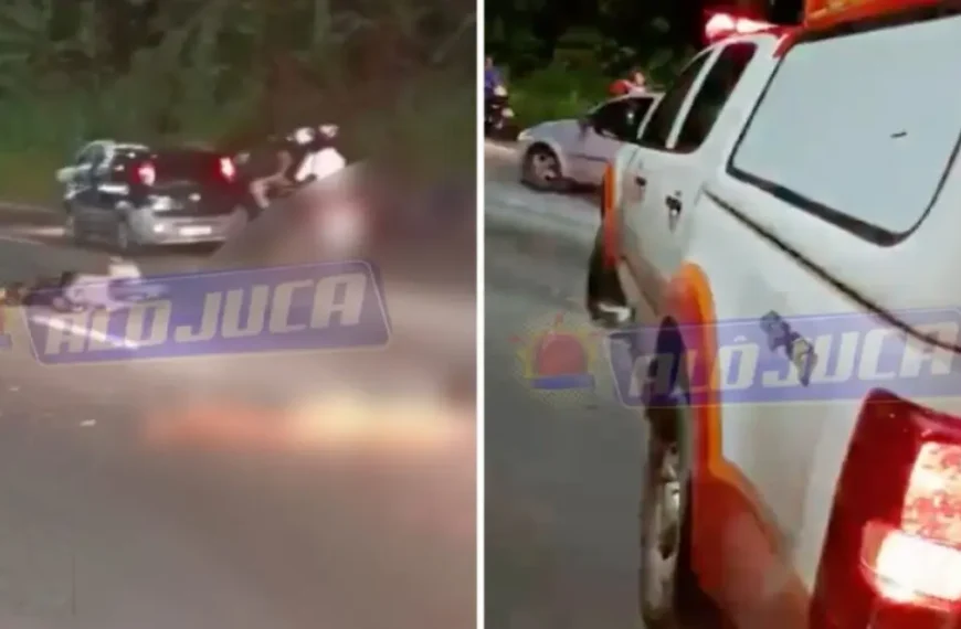 Jovem morre após queda de moto e atropelamento por ônibus na BR-324
