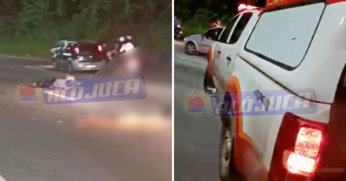 Jovem morre após queda de moto e atropelamento por ônibus na BR-324