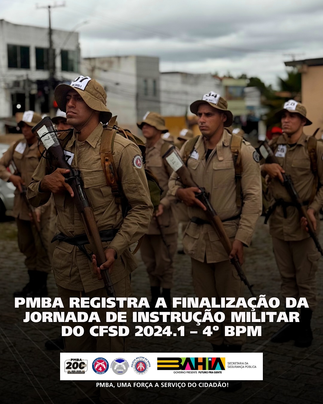 PMBA – CONCLUSÃO DA JORNADA DE INSTRUÇÃO MILITAR CFSD 2025.1 – 4º BPM