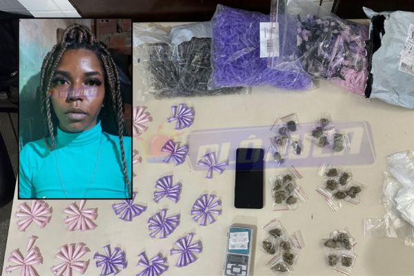 A RASTA DO TRÁFICO: PM prende mulher com drogas em Candeias