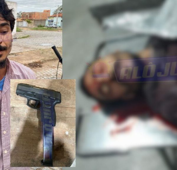 GRAVOU VÍDEO: homem ameaça rivais e morre momentos depois em troca de tiros com a PM em Serrinha, nesta sexta-feira (11)