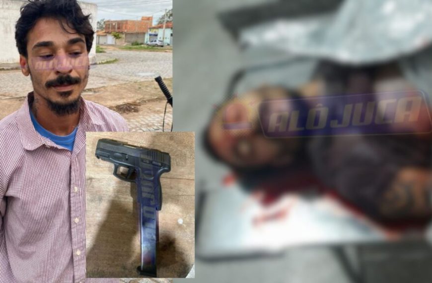 GRAVOU VÍDEO: homem ameaça rivais e morre momentos depois em troca de tiros com a PM em Serrinha, nesta sexta-feira (11)