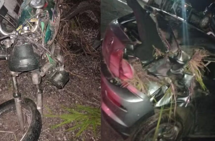 FATALIDADE: casal morre em grave acidente entre carro e moto na BR-101