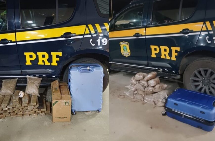 MAIS DE 100 KG: PRF faz apreensão de maconha durante fiscalização na BR-116