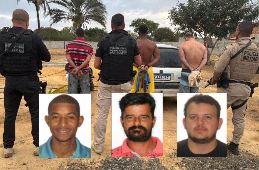 MATADORES DE ALUGUEL: trio suspeito de assassinatos em Minas Gerais é preso no interior da Bahia