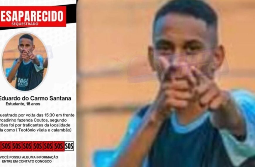 URGENTE: estudante é sequestrado por traficantes em frente a mercadinho no bairro de Fazenda Coutos