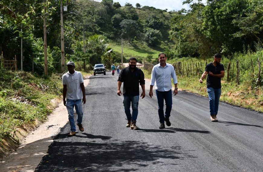 Pavimentação da estrada do Oiteiro está em processo de finalização