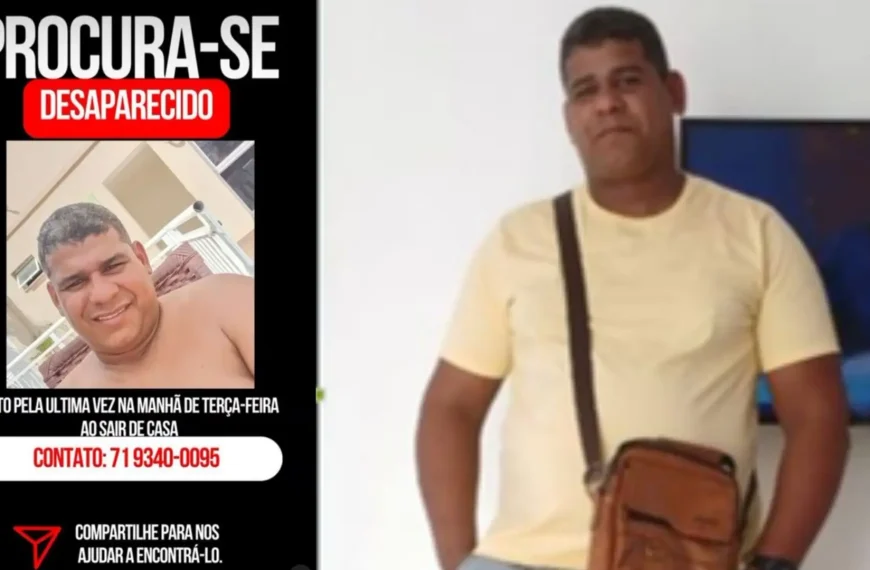 SUMIU EM SALVADOR: esposa desesperada procura marido desaparecido há quatro dias
