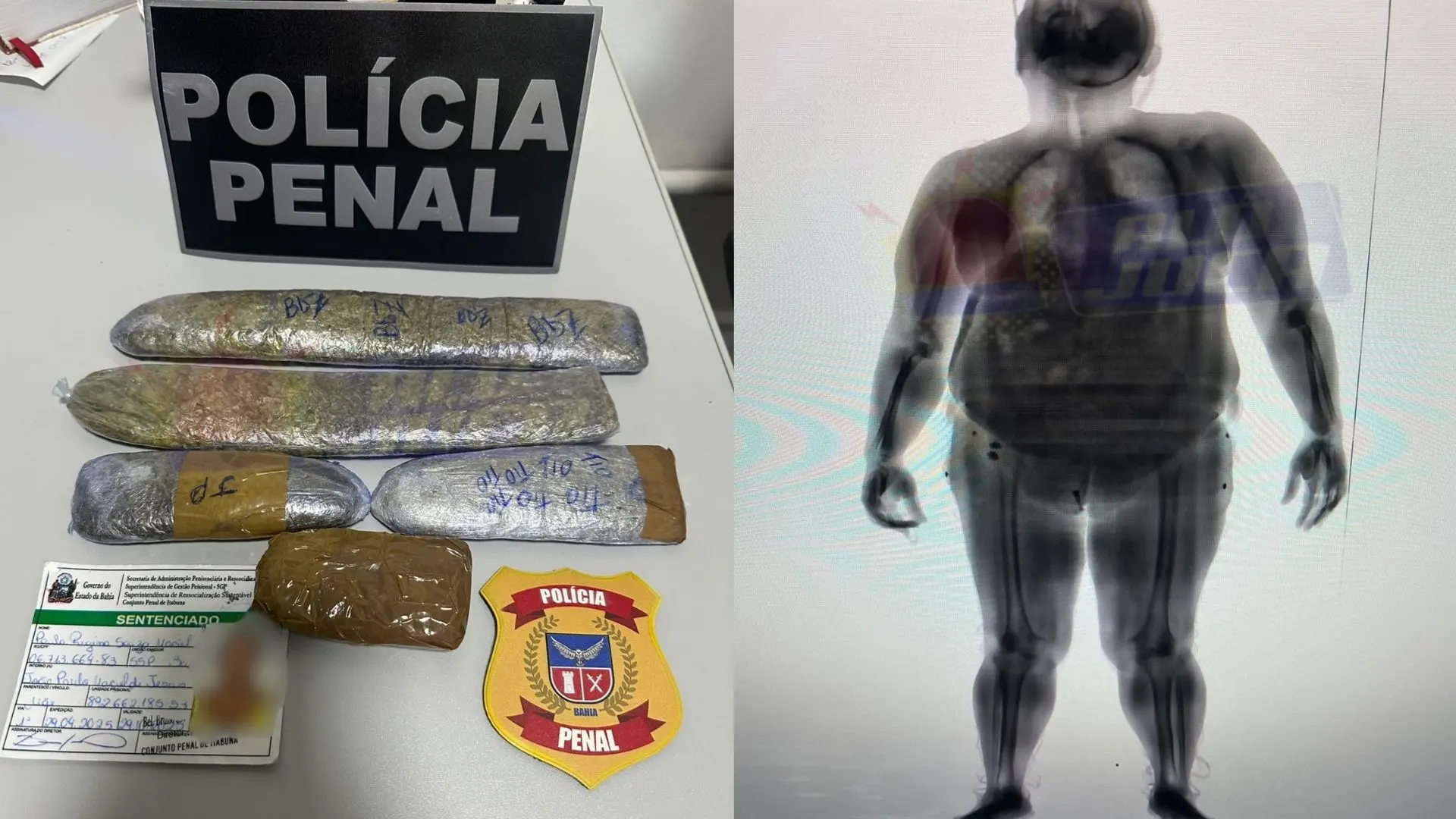 FLAGRANTE: mulher é presa ao tentar entrar com drogas no Conjunto Penal de Itabuna