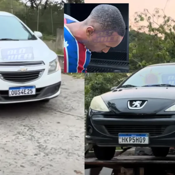 CASAL PRESO: dupla é flagrada com dois carros roubados na Estrada Velha do Aeroporto nesta sexta-feira (12)
