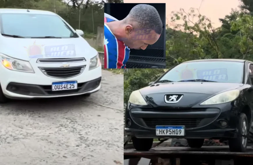 CASAL PRESO: dupla é flagrada com dois carros roubados na Estrada Velha do Aeroporto nesta sexta-feira (12)