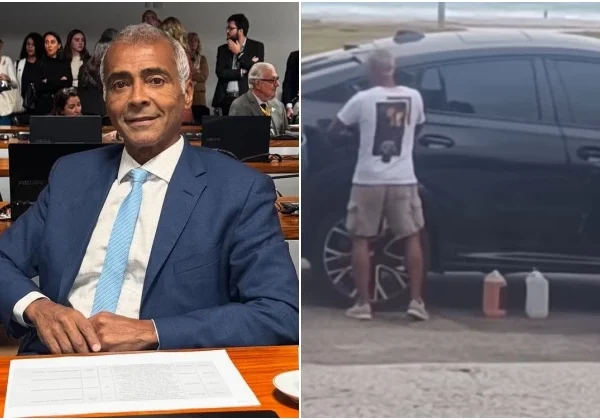 FÁCIL PRA NINGUÉM: Carro de Romário parado em avenida após ficar sem combustível