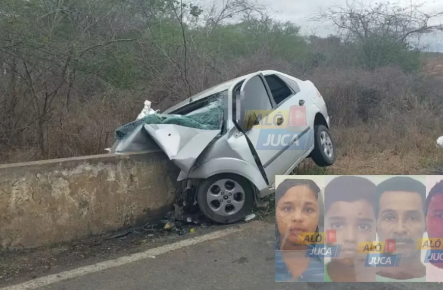 TRAGÉDIA NA BA-026: quatro da mesma família morrem após carro colidir em ponte entre Nova Itarana e Planaltino