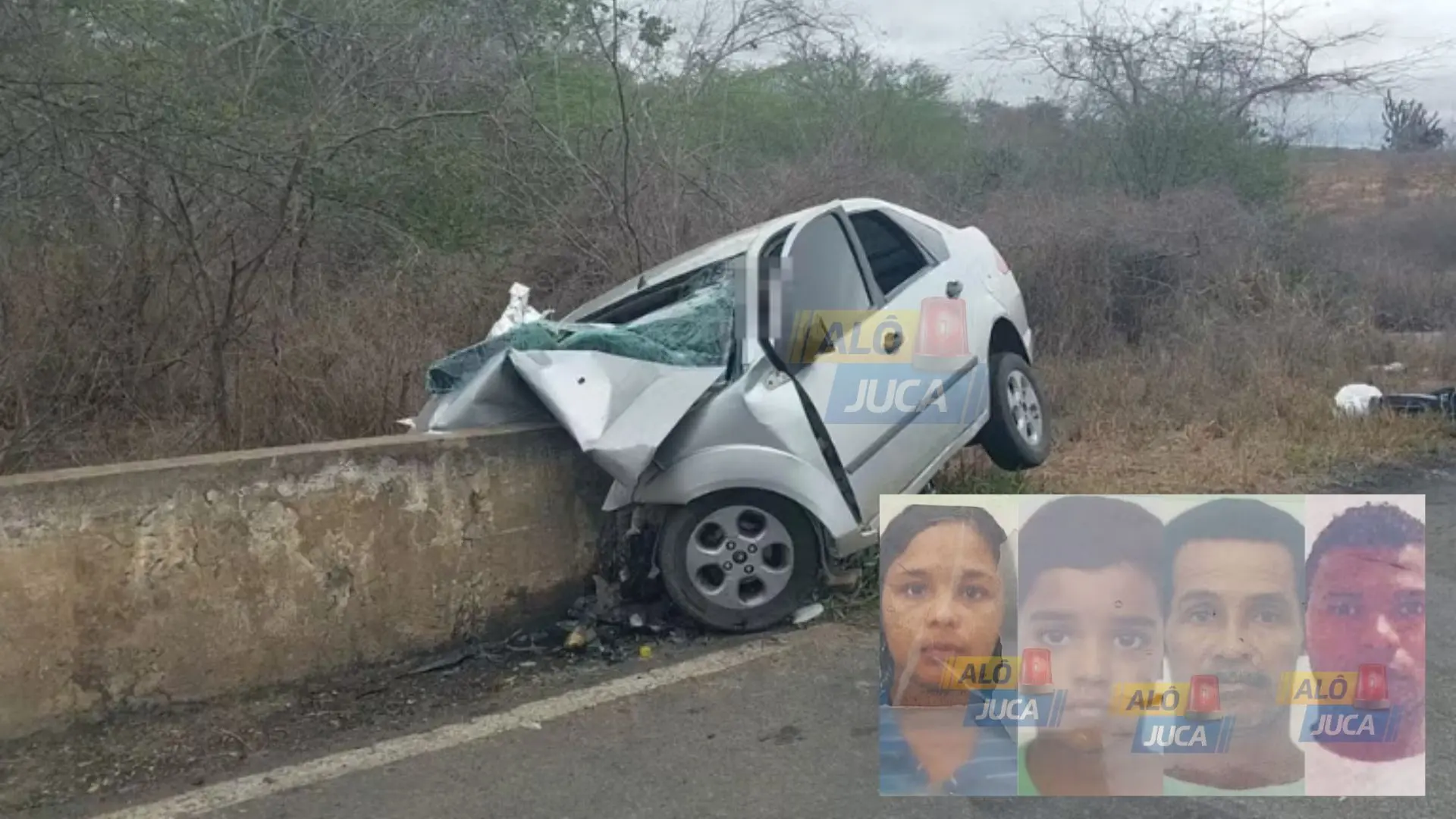 TRAGÉDIA NA BA-026: quatro da mesma família morrem após carro colidir em ponte entre Nova Itarana e Planaltino