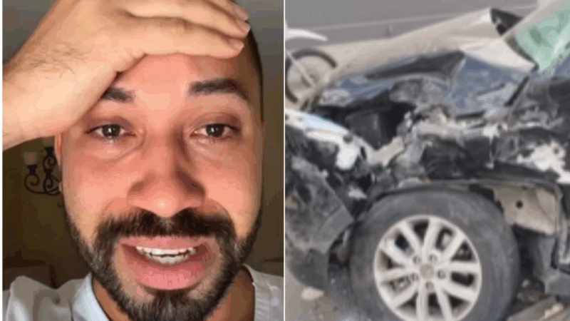 Foi grave? Irmã de Gil Vigor sofre acidente de carro com a filha de 3 anos