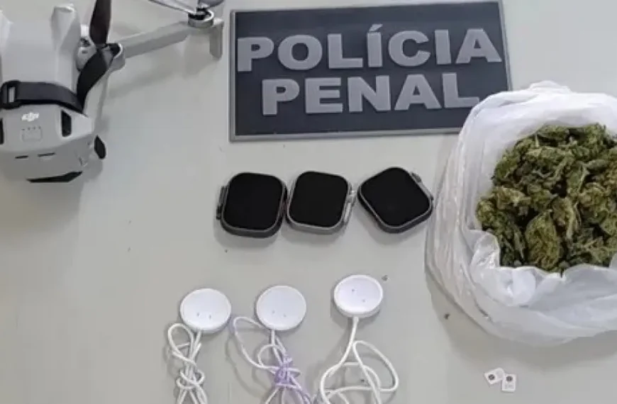 Drone com drogas e eletrônicos é interceptado ao tentar entrar no Presídio de Salvador