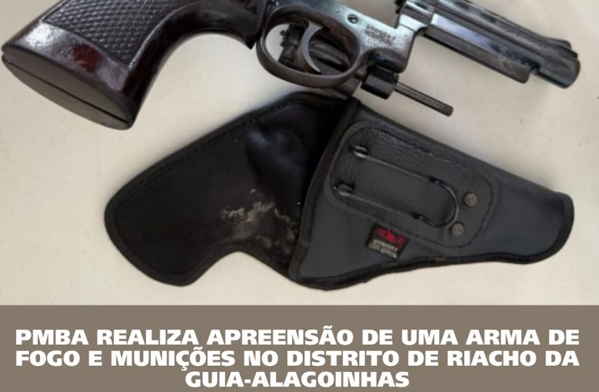 Polícia Militar apreende arma de fogo e munições em Riacho da Guia, Alagoinhas