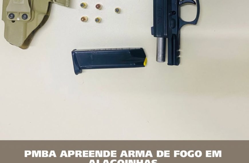 CPR-LN: 4º BPM APREENDE ARMA DE FOGO DURANTE OPERAÇÃO EM ALAGOINHAS
