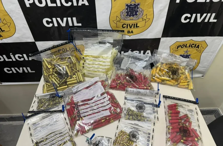OPERAÇÃO COLHEITA DA LEI: homem de 75 anos é flagrado com mais de 750 munições em Santa Rita de Cássia; PC prende sete no Oeste Baiano