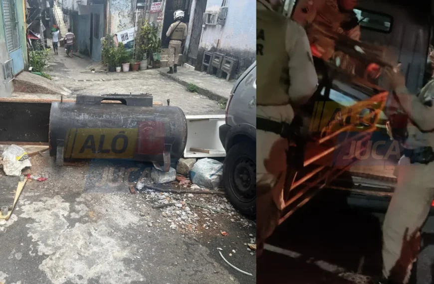 BARREIRA DO TRÁFICO: PM invade o Pela Porco e retira barricada colocada por criminosos nesta quinta-feira (27)