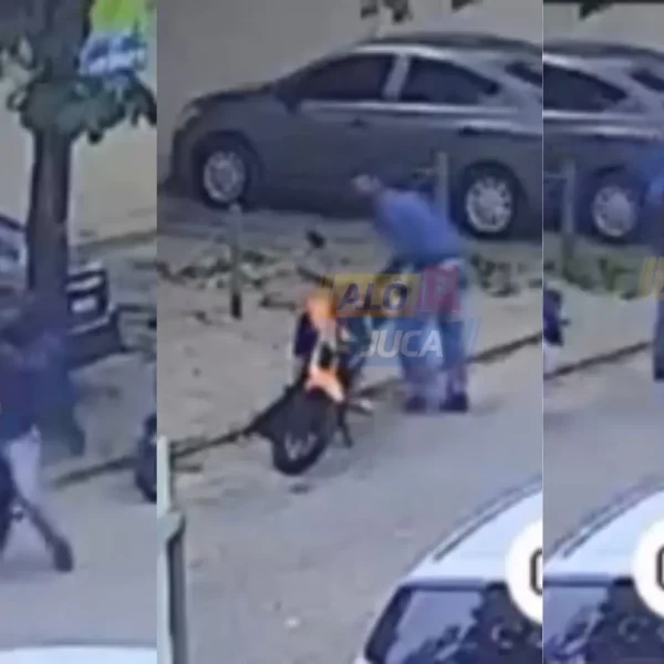 DEU RUIM: ladrões tentam levar moto, causam prejuízo e abandonam veículo; veja o vídeo