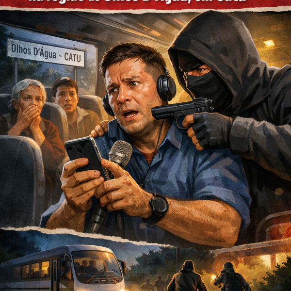 Comunicador de Alagoinhas é assaltado em micro-ônibus na região de Olhos D’Água, em Catu