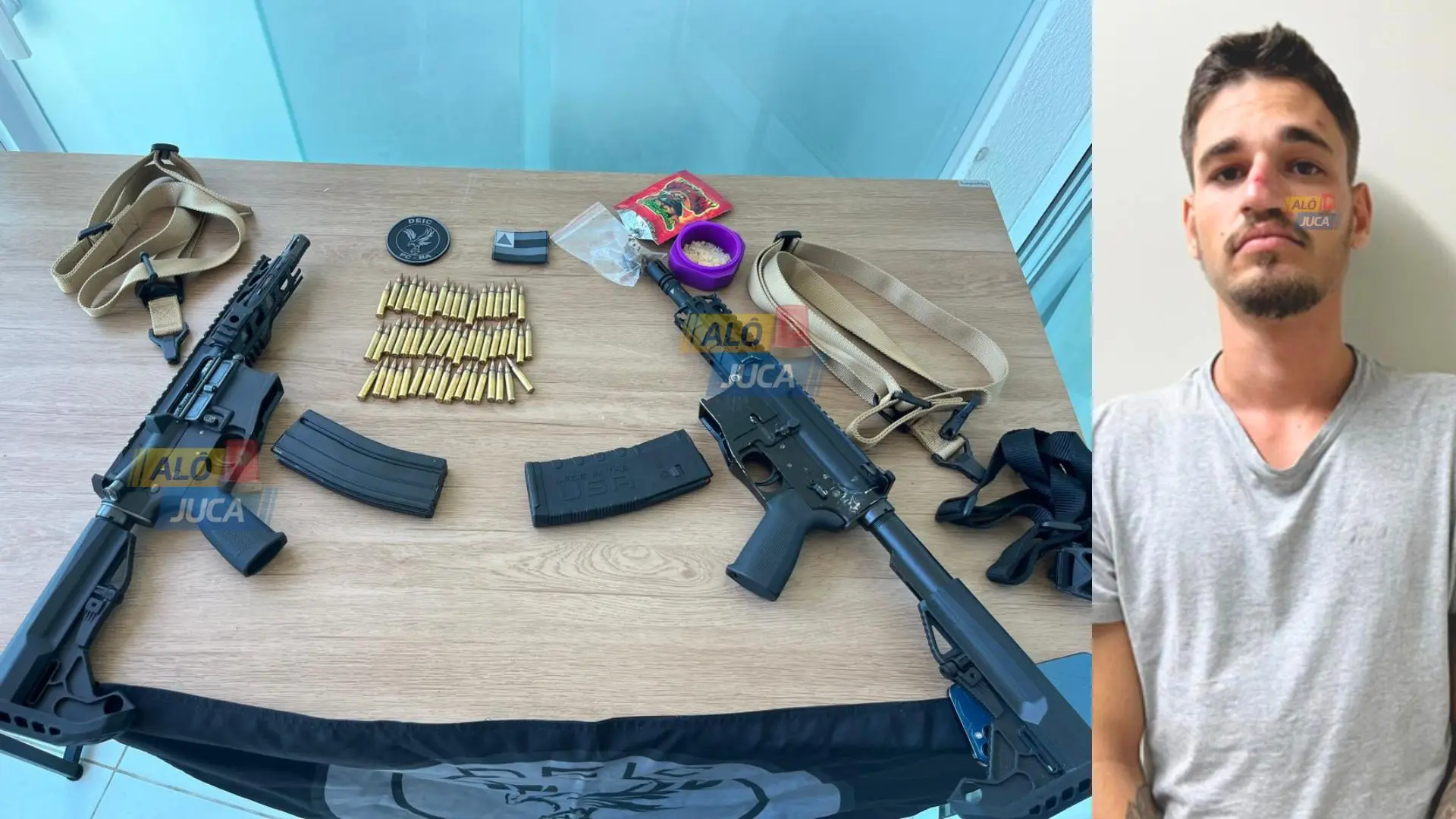 FUZIS E MUNIÇÕES: homem é preso com armamentos em condomínio de luxo no Rio Vermelho