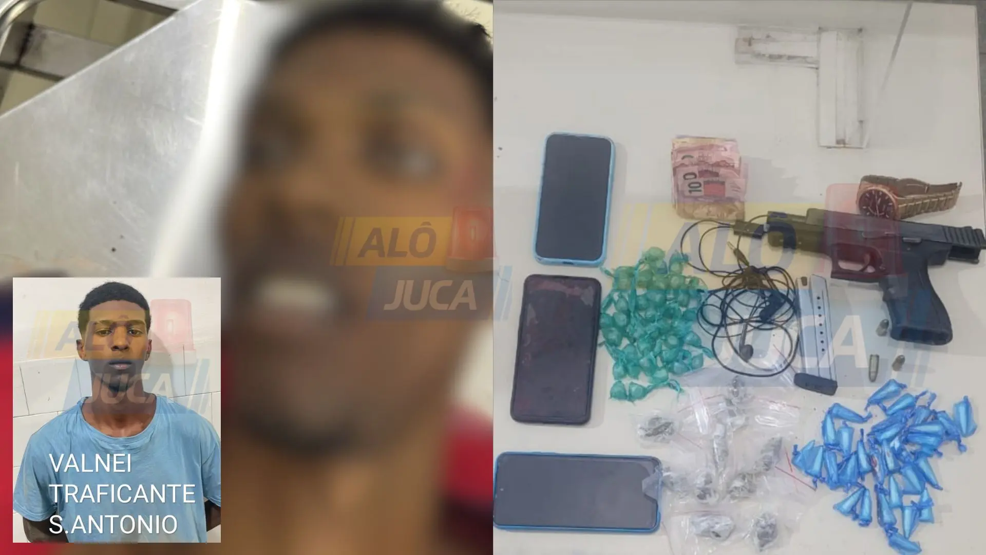 VALNEI CAIU: traficante é morto em confronto com a PM no Recanto, em Candeias; pistola e drogas apreendidas