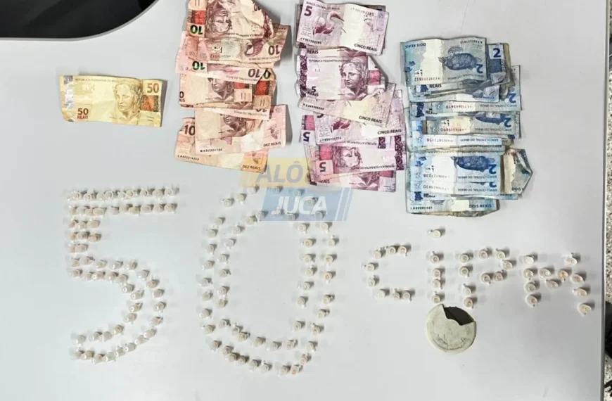 SÓ PEGA FLAGRANTE QUEM ABORDA: PETO da 50ª CIPM prende homem com 146 pedras de crack no Jardim Nova Esperança