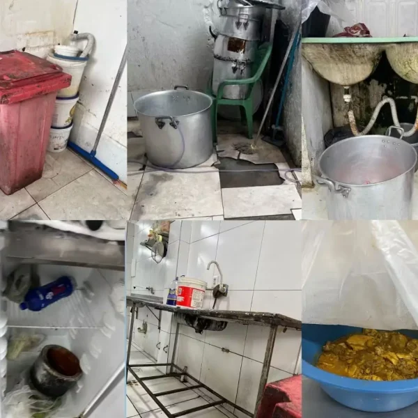 QUE IMUNDICE: cozinha industrial é interditada por risco à saúde pública em Feira de Santana