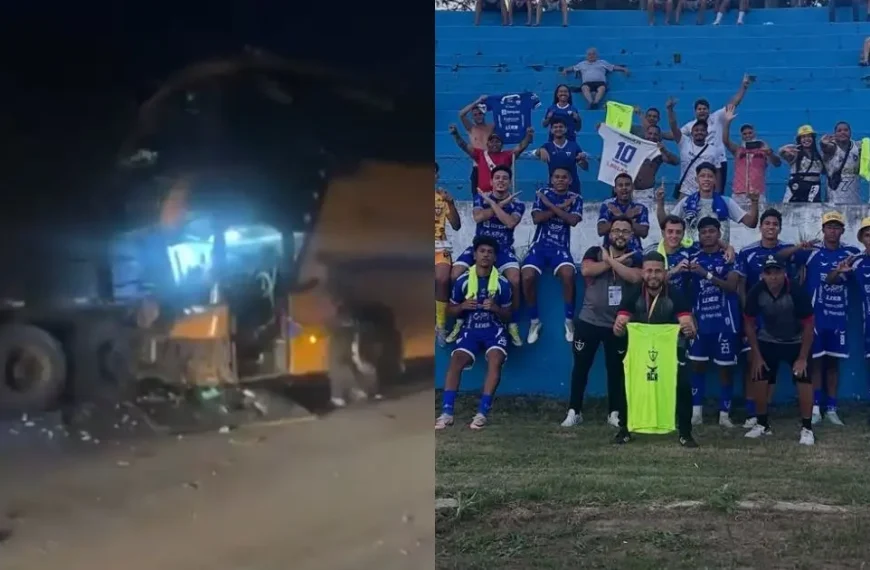 Ônibus do Águia de Marabá sofre grave acidente no Tocantins; preparador físico tem morte confirmada