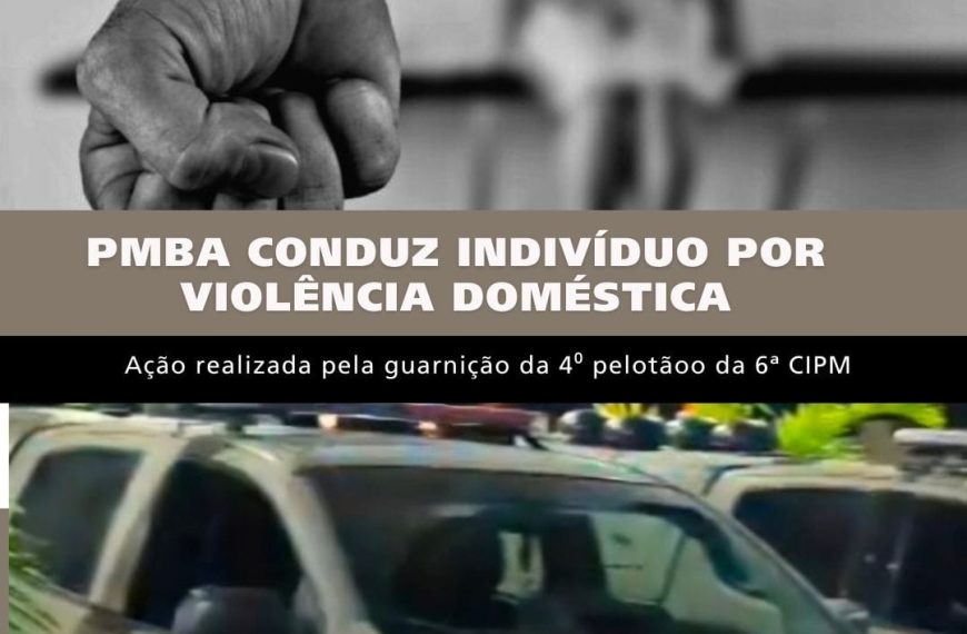 Pmba conduz indivíduo por violência doméstica