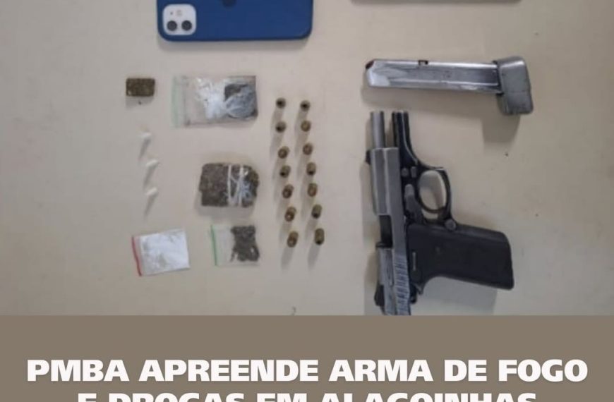 PM realiza ação contra tráfico de drogas e porte ilegal de arma em Alagoinhas
